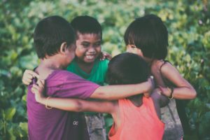 children singing